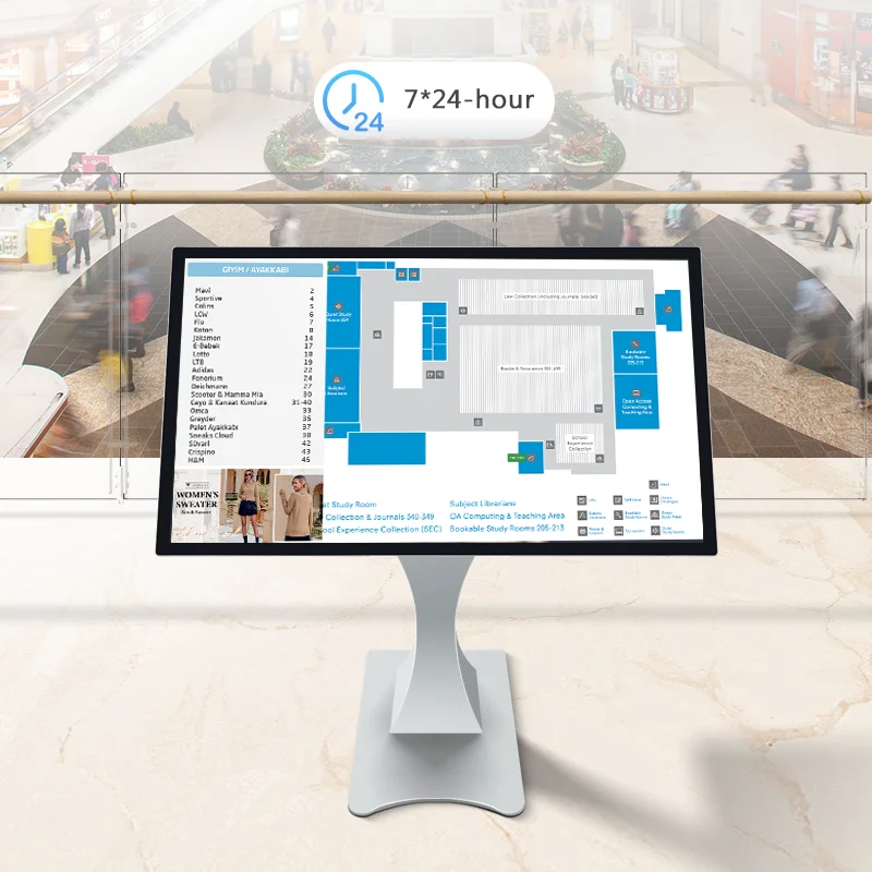 15.6 18.5 21.5 23.6 23.8 27 Inch Interactive smart panel lcd digital signage horizontal pc touch screen for floor standing kiosk