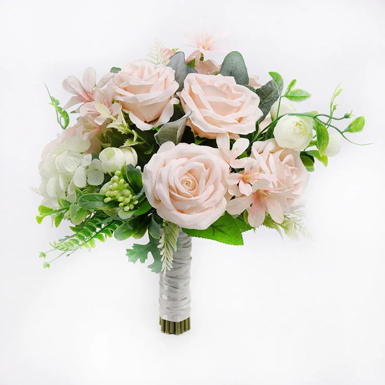 New Design Wedding Artificial Flower Bridal Bouquet Studio/Home Decoration Flower With  7 Colors Artificial Bouquet