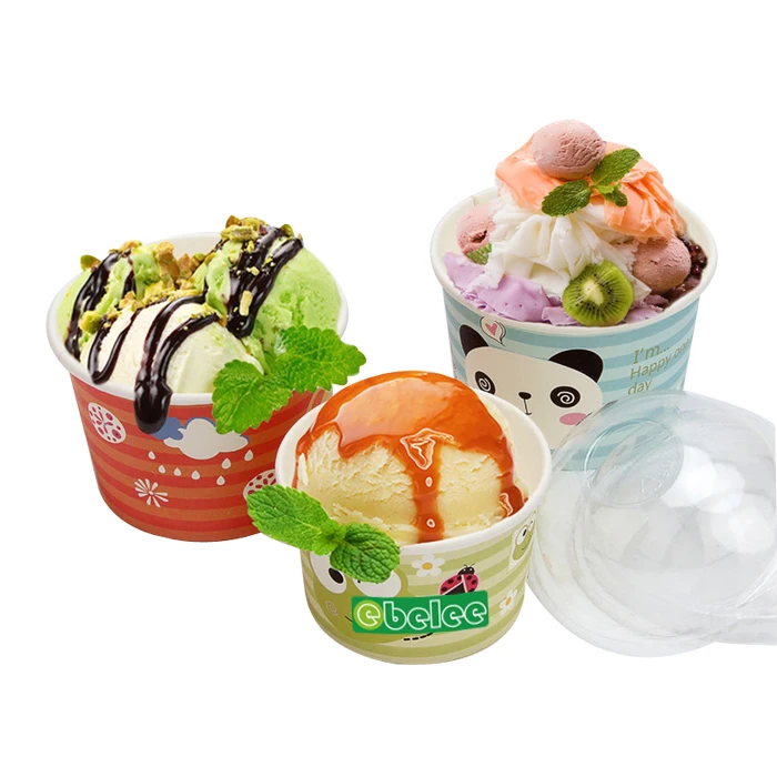 Paper Ice Cream Tubs 8oz / 230ml Ice Cream Cups, Ice Cream Bowls