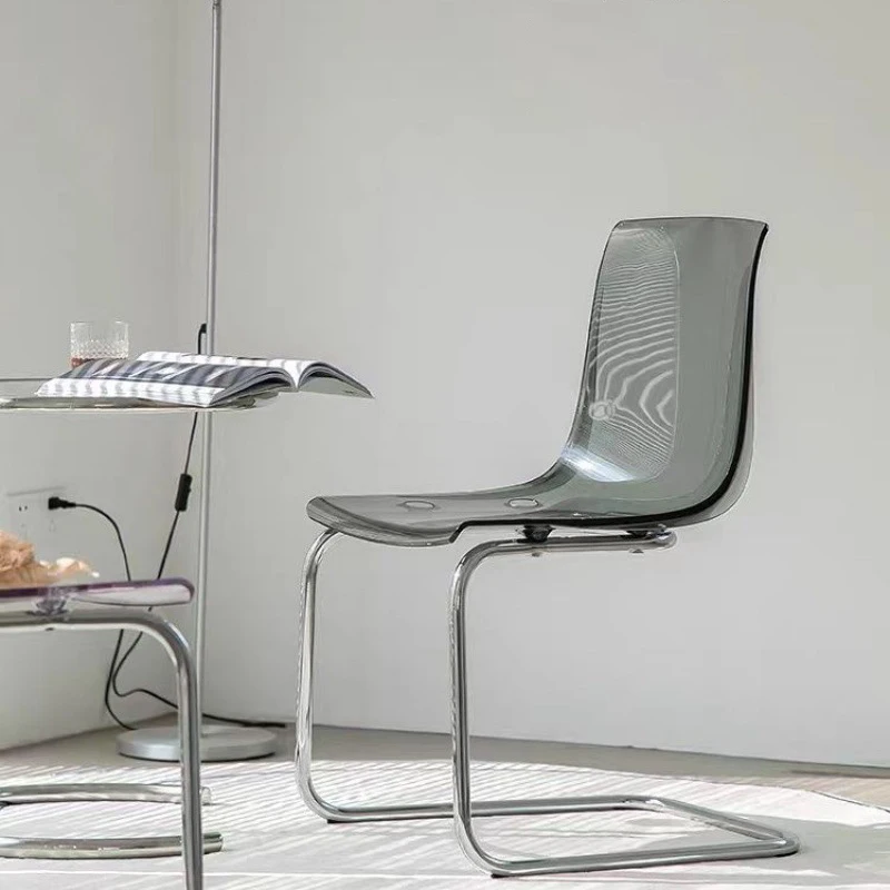 Hebei cheap Modern minimalist transparent acrylic dining chairs Restaurant home creative backrest dining tables and chairs