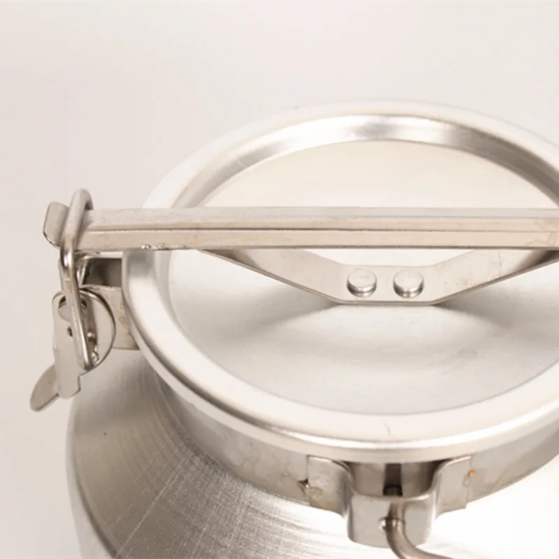 8L Fresh Milk Turnover Bucket Aluminum Alloy Sanitary Milk Storage Tank High-Sealed Barrel For Mill Supply