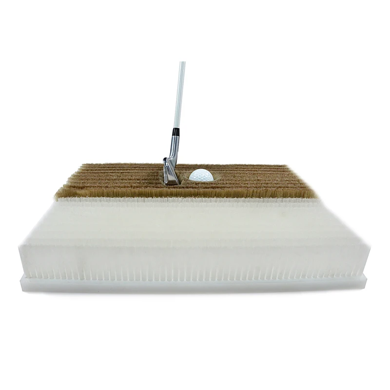 Custom 2 in 1 Real Simulation Golf Bunker Hitting Mat Swing Trainer with ABS Base for Golf Driving Range Chipping Training