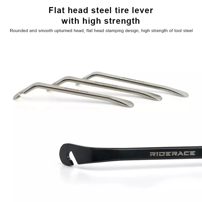 3PCS Quality Bicycle Tyre Lever Bike Metal Carbon Steel Tire Opener Crow Bar Cycling Curved Tyre Opener Repair Tools Durable