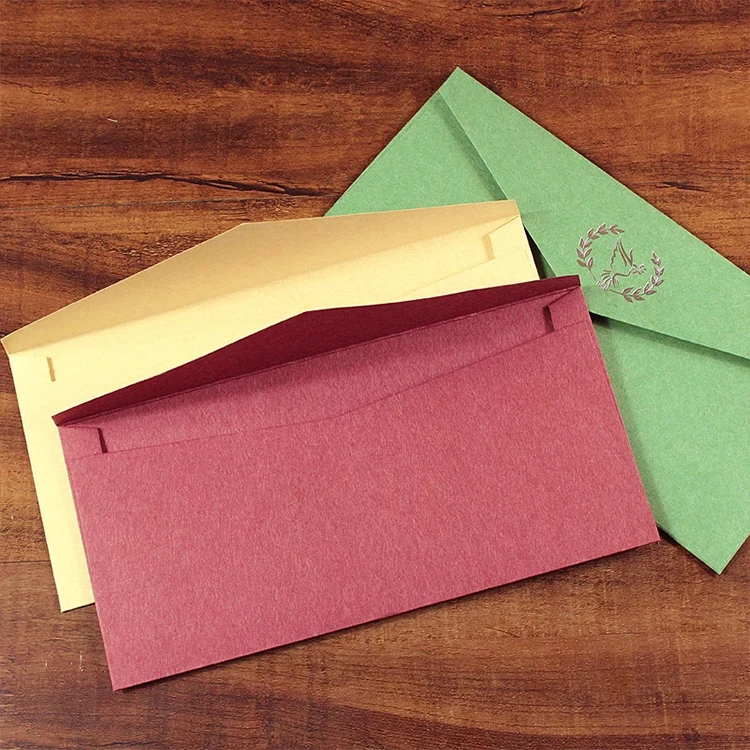 Customizable promotional greeting card packaging recycled wedding card packing envelopes