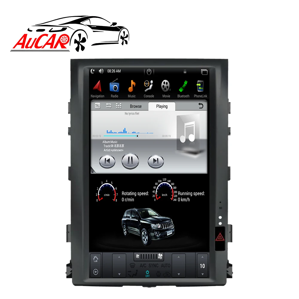  Автомагнитола AuCAR вертикальная 16 дюймов Android 9 для Toyota Land Cruiser