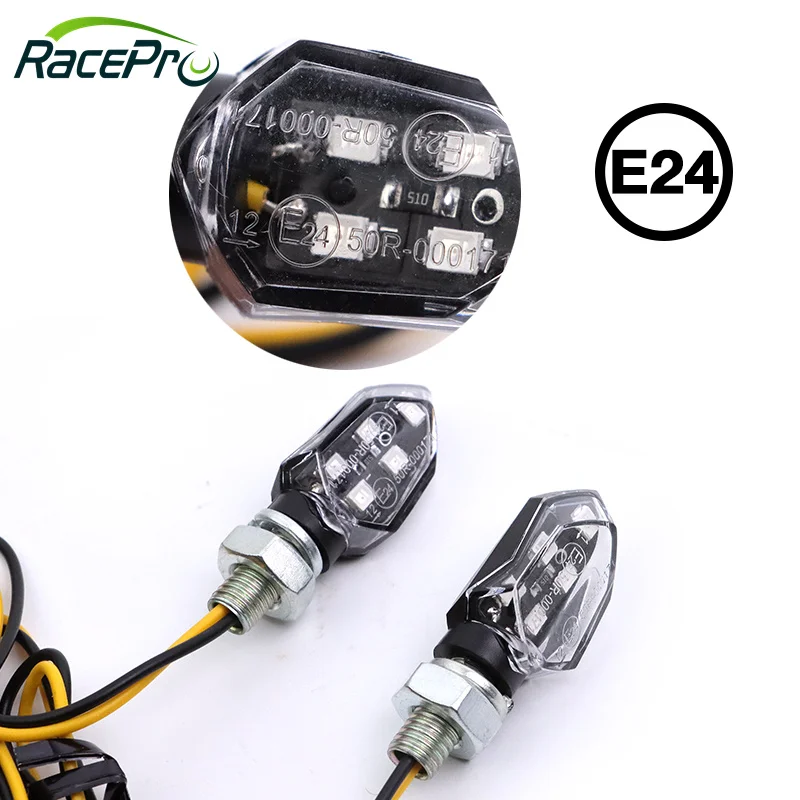 RACEPRO E-Mark E24 Small Size Ultra Bright Mini Motorcycle Run Indicators Position Light Brake Light Led Turn Signals