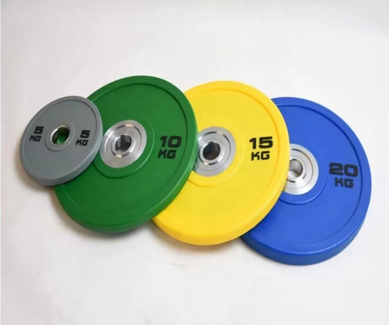 Competition Colored Rubber Plates Steel Calibrated Weight Plates Barbell Deadlift Weights Plates