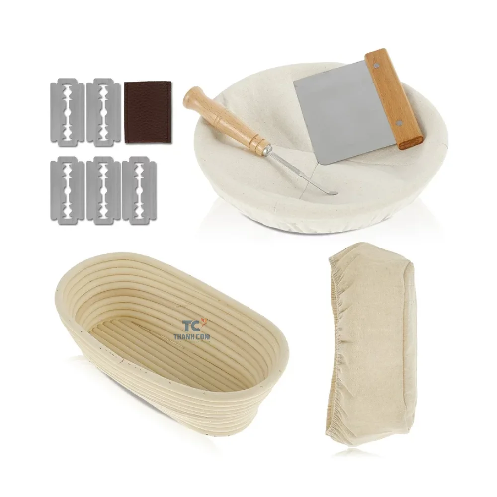 Vietnam Sourdough Bread Starter Kit Includes Sourdough Jar Rattan Banneton Bread Proofing Basket and More Accessories