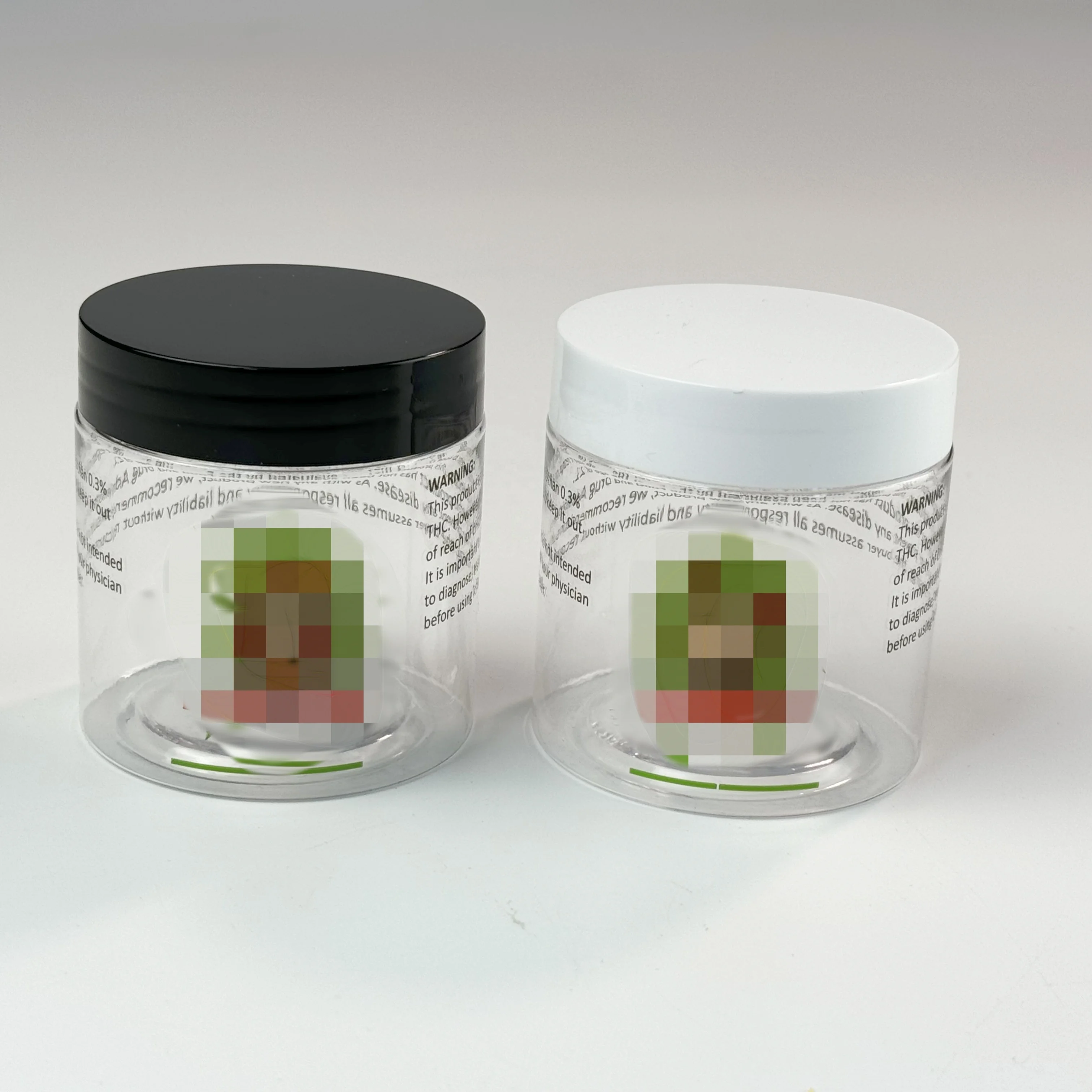 1oz 2oz 4oz 6oz 8oz 16oz Clear Powder Plastic Cream Jar PET Food Honey Container Jar with Lids