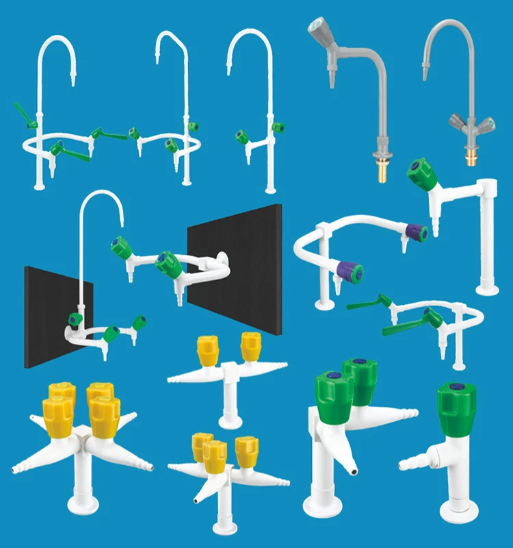 New Design Reliable Quality Customize solid brass Laboratory Double Port Lab gas tap