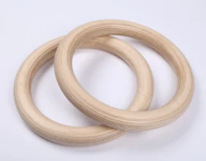 gymnastic rings wood 32mm Wooden Gym Rings with Enhanced Flexible Buckles & Durable Adjustable Straps