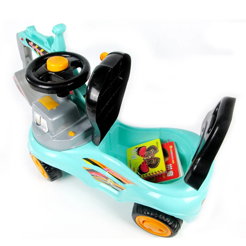 Excavator Digger Construction Vehicles, Pretend Play Ride On Excavator Sliding Tractor Ride On Bulldozer Truck For Kids//