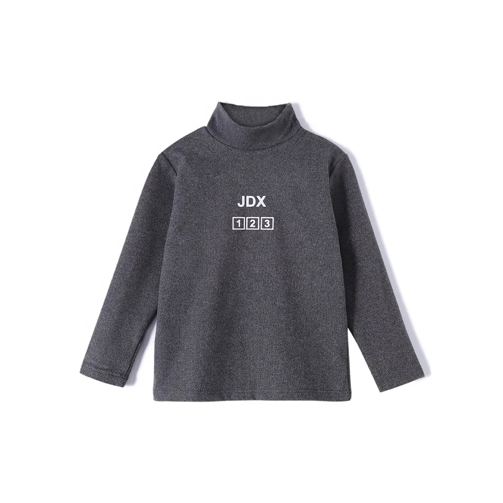 
Warm Tops For Winter Girl Boy Pullover Factory Direct Sales Long Sleeve Custom Winter Pure Color 90% Polyester 10% Spandex 