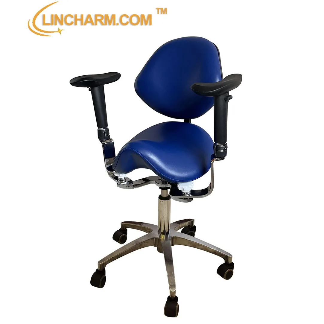 hospital clinic operator dentist doctor dental saddle surgical microscope stool chair