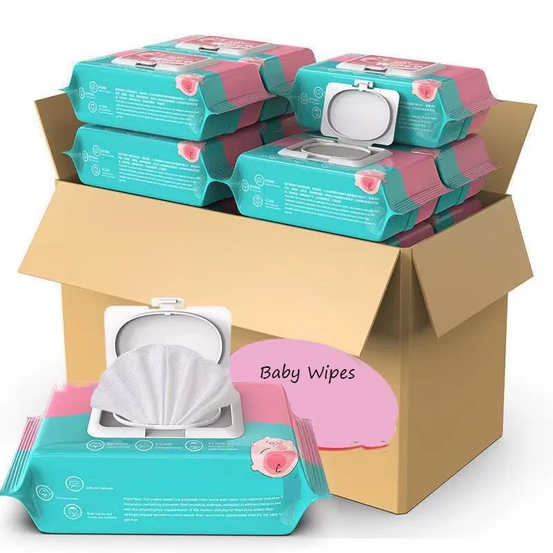 Factory Price Natural Organic Baby Wipes Gentle Bamboo Fiber Baby hand and mouth Wet tissue