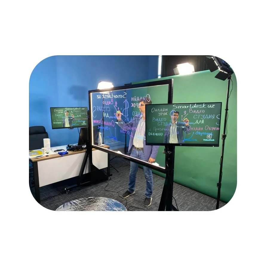 BULK Professional Studio Equipment for High Quality Video Production, White Board/4K Camera/Sound/Monitors/Lights/Backs/Autocue