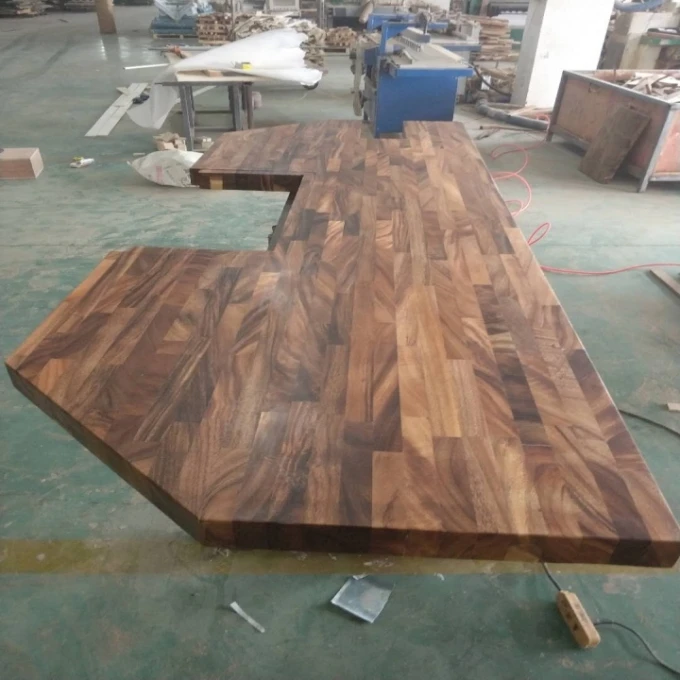 2023 Newest Factory Sell Customized Lacquered Wood Table Top Kitchen 100% Solid Wood