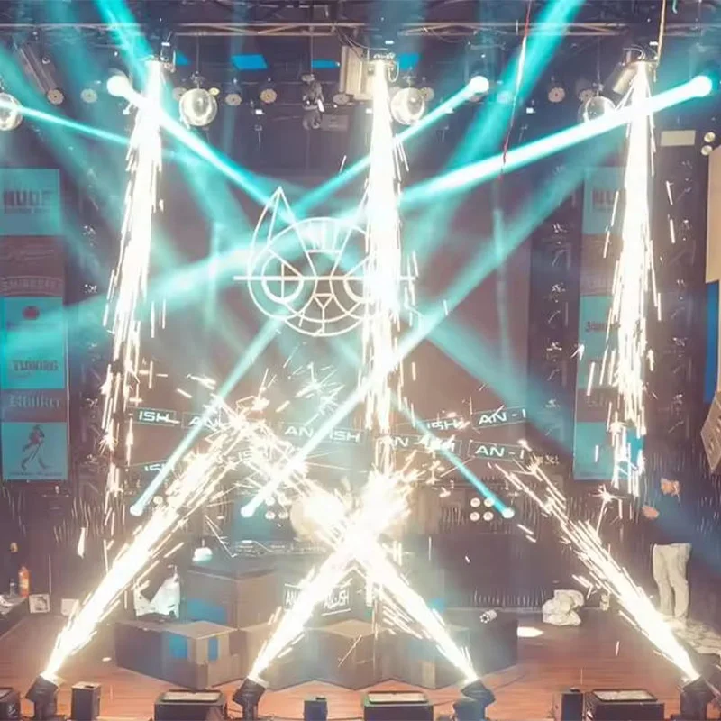 750W Wireless DMX Control Fireworks Fountain Cold Spark Machine for Wedding Stage