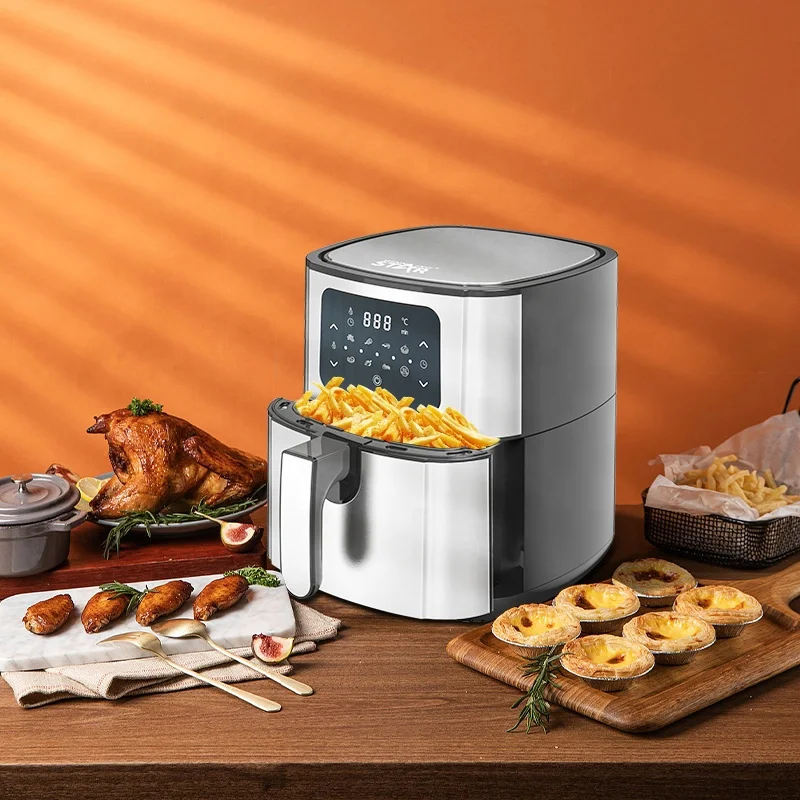 С двигателем внутреннего сгорания STAR 1400W 5.5L масляного поддона цифровой сенсорный экран безмасляный плита ST-9645 контроль времени горячий воздух фритюрницы микроволновая печь