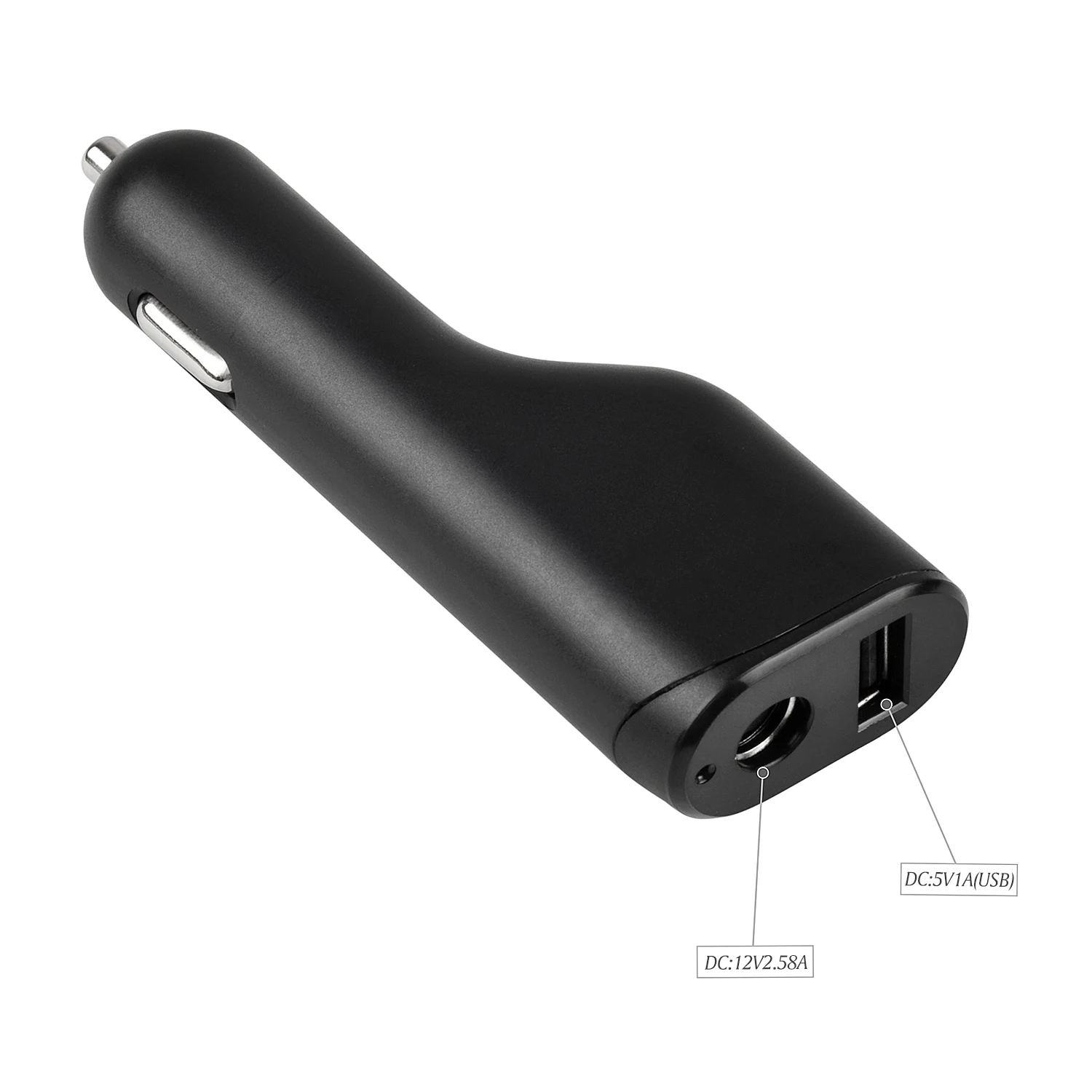 Поверхность автомобильное зарядное устройство с 2 0 USB порт 36W 12V 2.58A адаптер