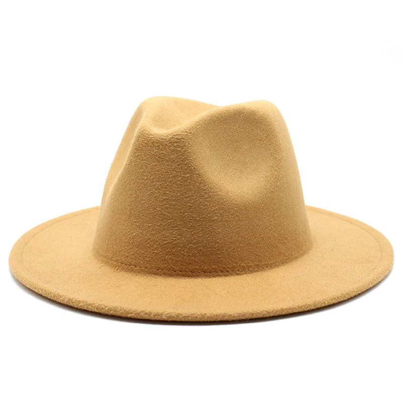 2022 New Luxury High Quality Colour Unisex Women Men Pure Wool Felt Fedora Hats