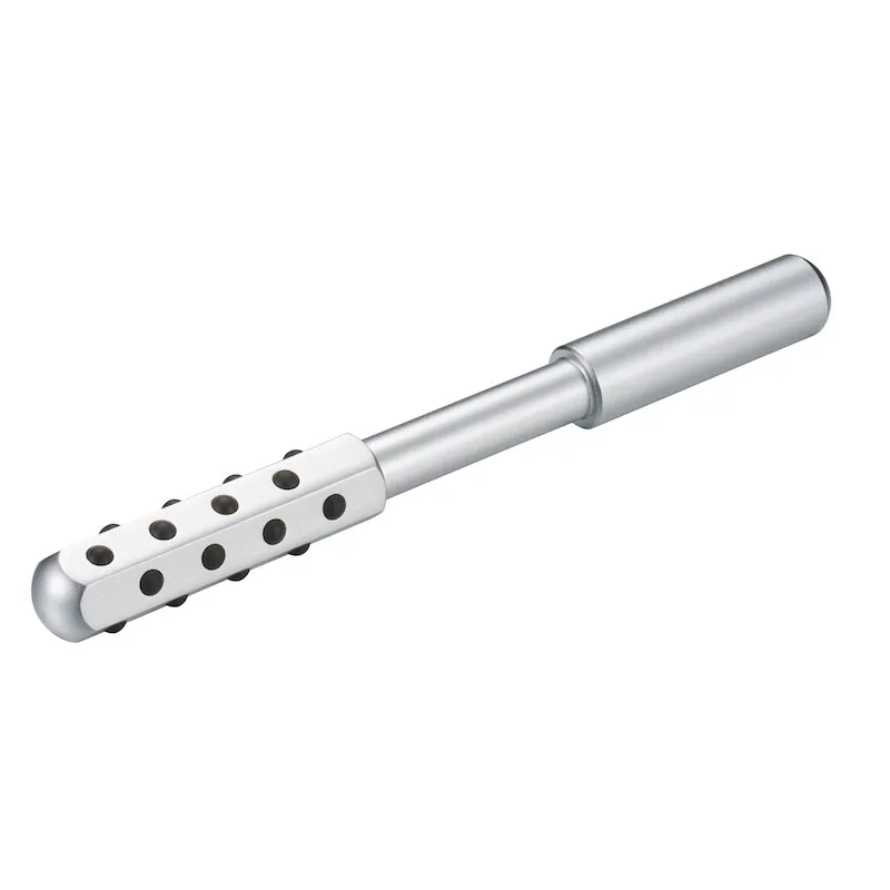 Custom Logo Skin Tightening Facial 24 Germanium Stone Purple Massager Beauty Face Roller Stick For Woman