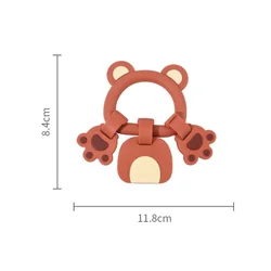 New Bpa Free Baby Silicone Teething Bracelets Key Teething Sticks Food Grade Silicone Dinosaur Rabbit Bunny Teether Baby Toys