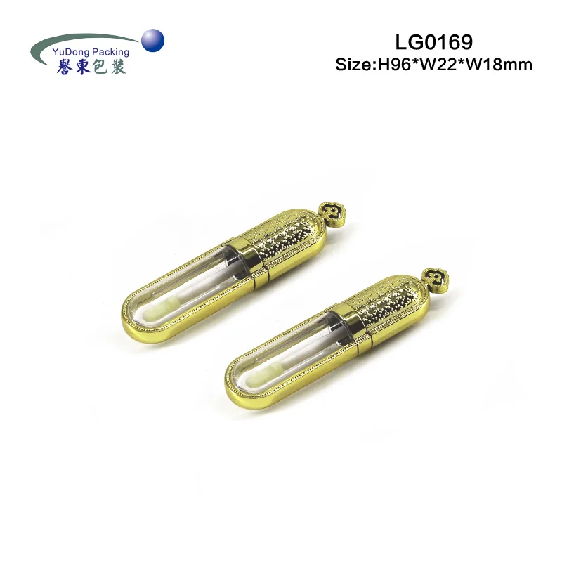 Frosted royal style crown cover luxury pink  lip gloss tube lip gloss tubes with wands