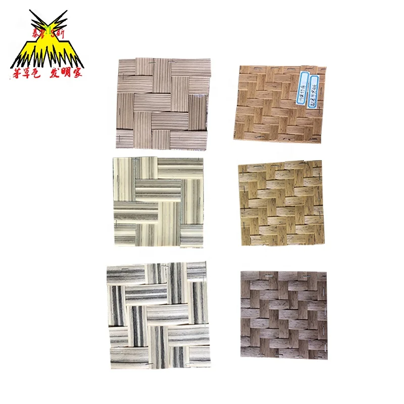 Fireproof plastic bamboo woven mat