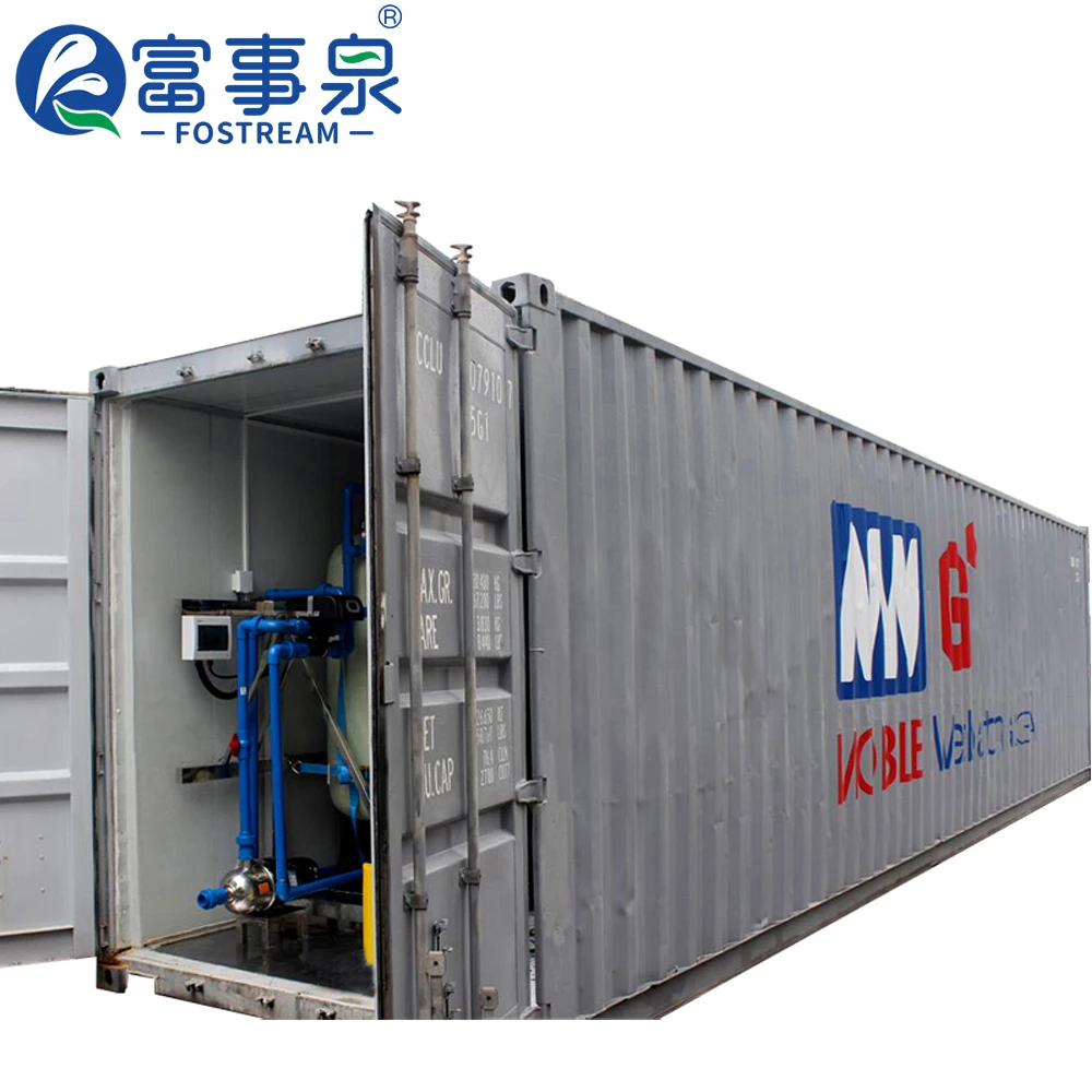 20 FT Container Reverse Osmosis / Portable Water Treatment Unit / Mobile Two Stages RO Machine