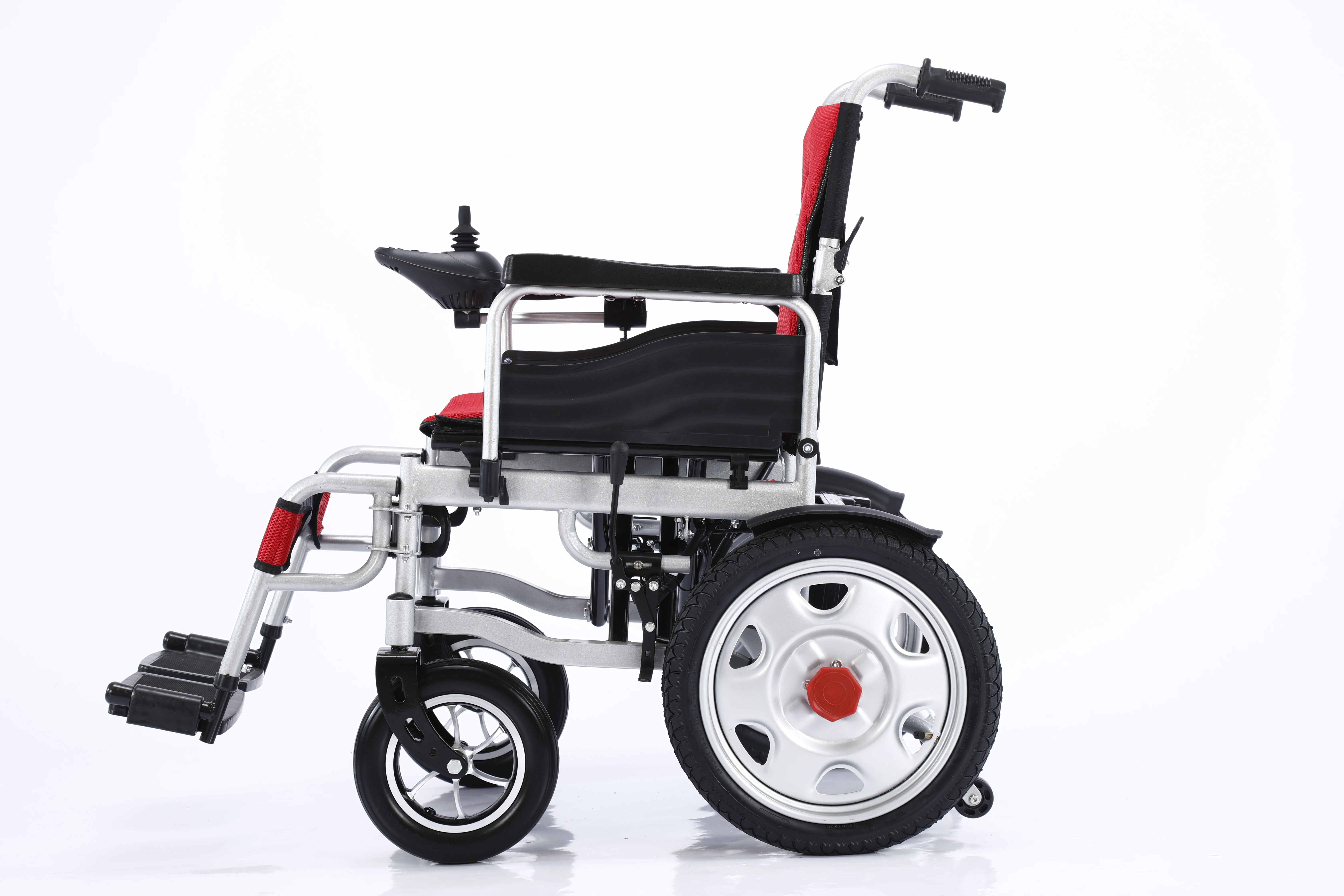 Foldable Electric Wheelchair Handicapped Folding Motorized Economical Automatic Power  Electric Wheel chair for Disabled