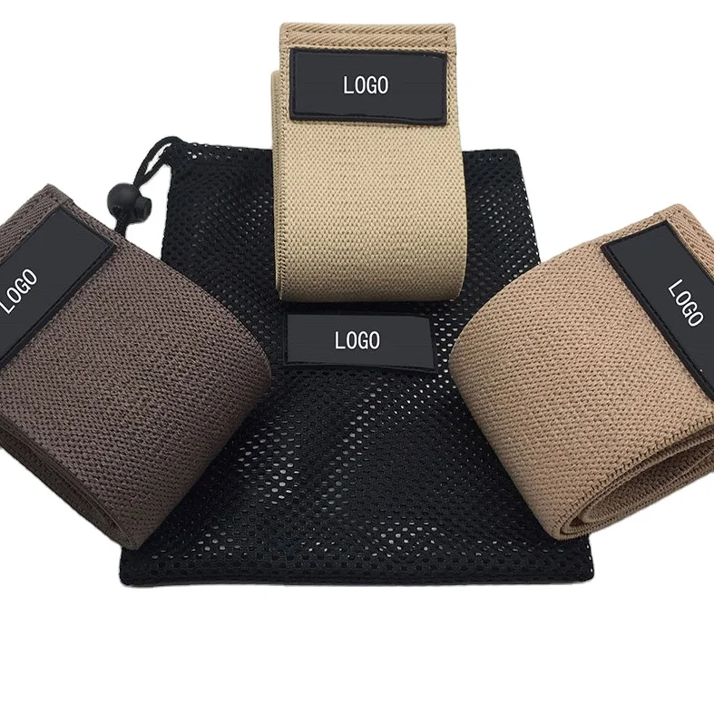 Custom Color Nude Cream Brown Booty Band Sets Sport Resistance Hip Circle Fitness Elastic Band