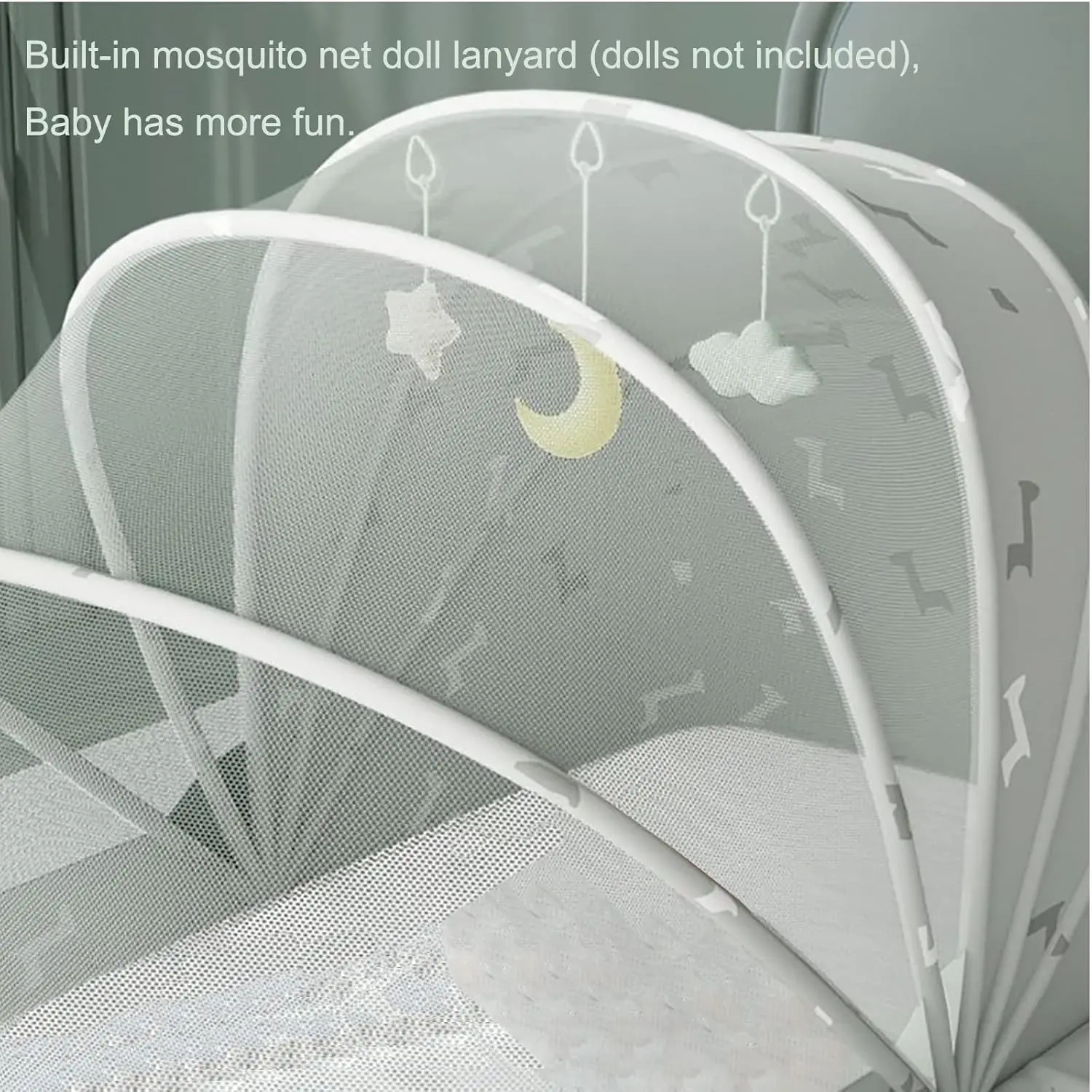 Baby Mosquito Net bed tent canopy Kids Bassinet Mosquito Net Cover, Breathable Foldable Cots Bottomless Crib Net for new born