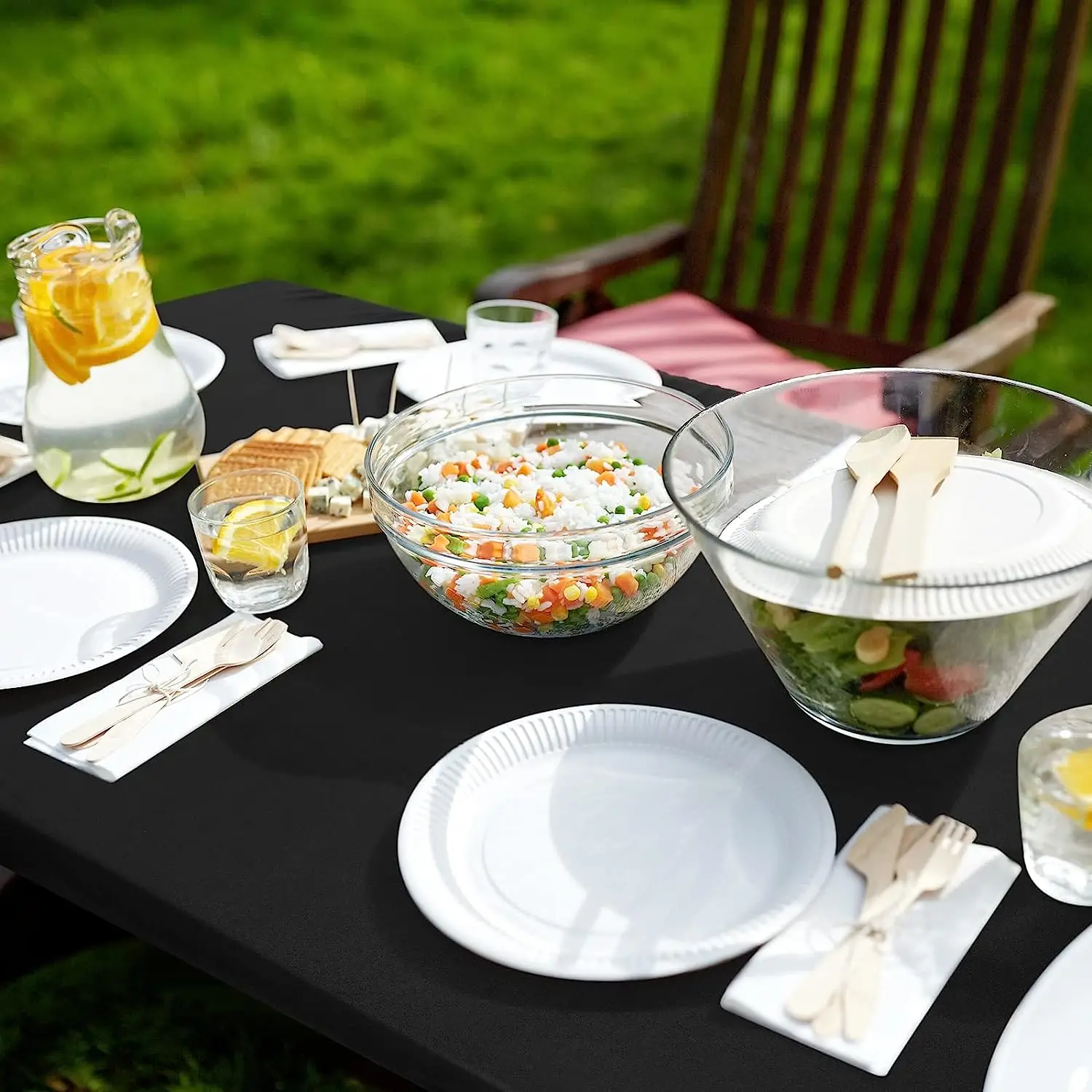 Stretch Fabric Table Top Cover Fitted Covers for Feet Washable Elastic Rectangle Cloth Home Party Banquet Picnic Wedding