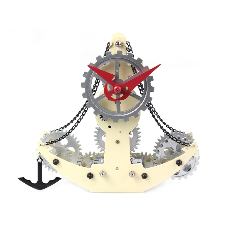 
Gear Clock Wall Mounted Home Decor Mechanical Quartz Funny Bedside Table Clock Small Pirate Ship Clock For Gift 