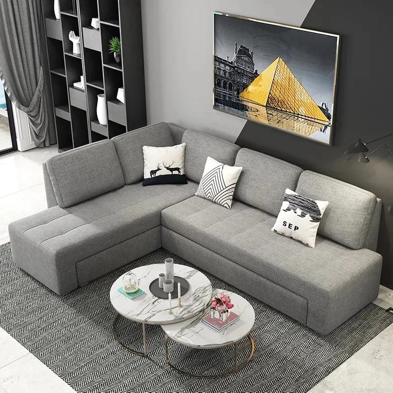 Large L-shaped sofa bed Foshan Xuya furniture set sectional sofa sleeper large folding sofa bed