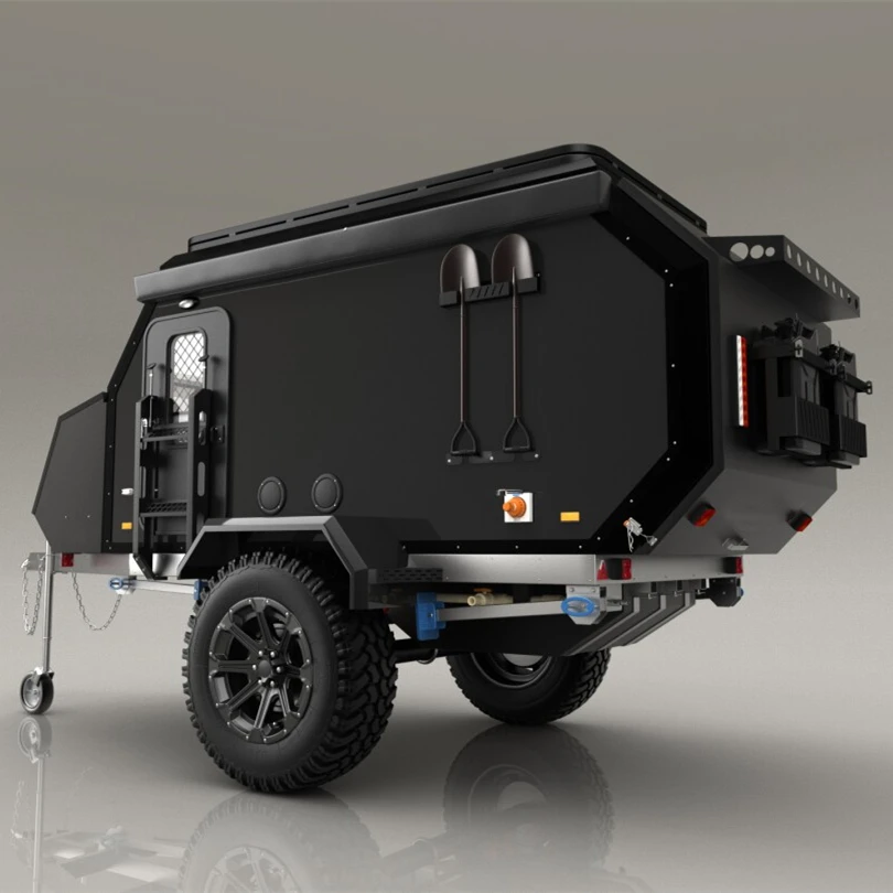 Ecocampor 2022 New Design Hot Selling Australian Standards Off Road Tear Drop Camper Trailer With Inside Bed For Sale
