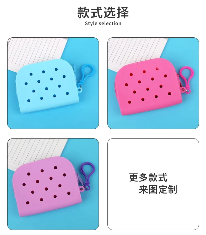 Cross-border Diy Silicone Women Creative Cute Pen Bag Receive Bags Storage Bag