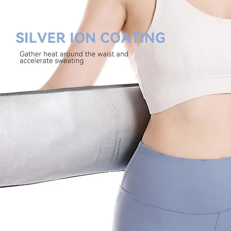 New Design Silver Ion Body Waist Shaper Sweat Waist Trainer Belt For Slimming
