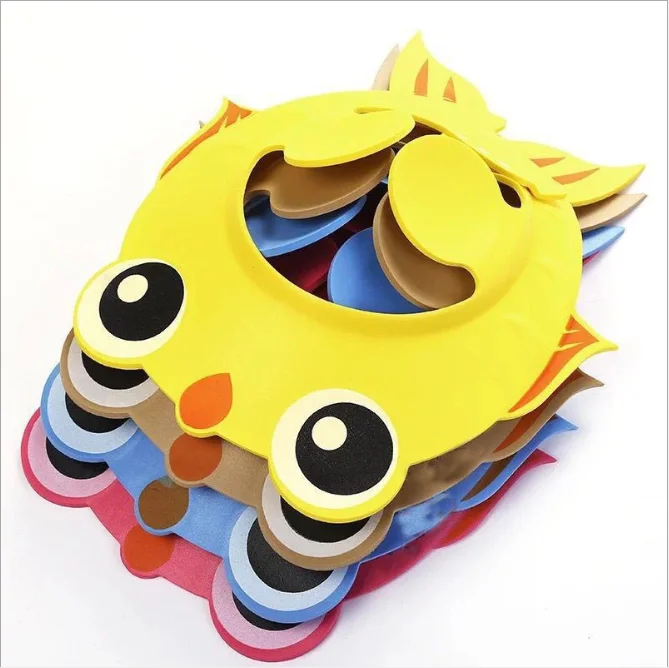 Baby Wash Hair Shield Cap Child Kid Safe Shampoo Shower Bathing Protect Soft cute cap