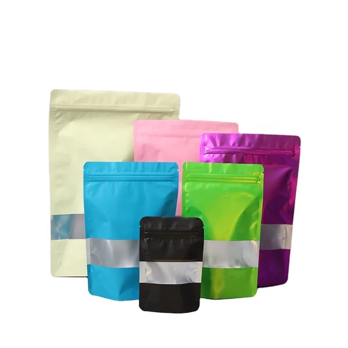 Китайский белый картон низкий минимальный заказ стоячий мешочек упаковочная коробка для печенья на молнии с прозрачным окошком