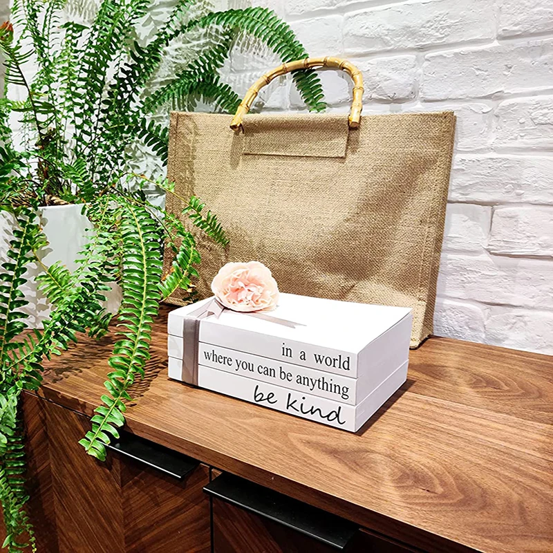 Оптовая продажа, декоративные книги с индивидуальным принтом для домашнего декора, современный декор для книг