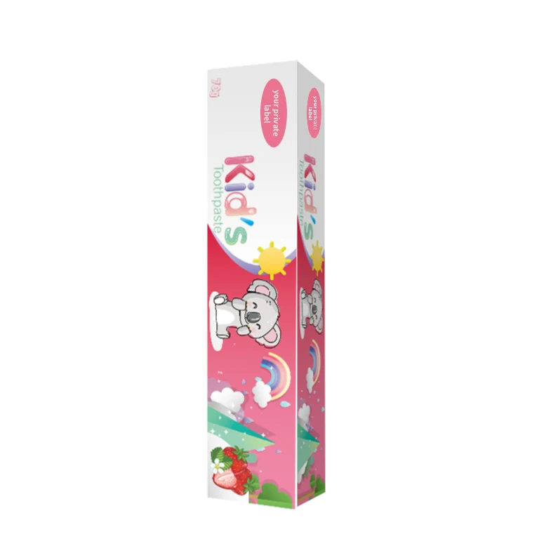 safe fluorine-containing kids toothpaste with strawberry flavor protect gum anti-cavity SLS Free