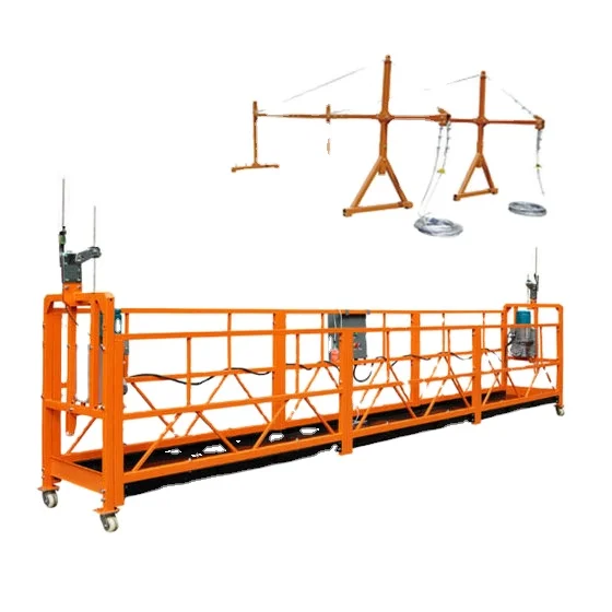 Aluminum alloy Zlp630 suspended platform without counterweight work gondola building lifting mechanism window cleaning brush