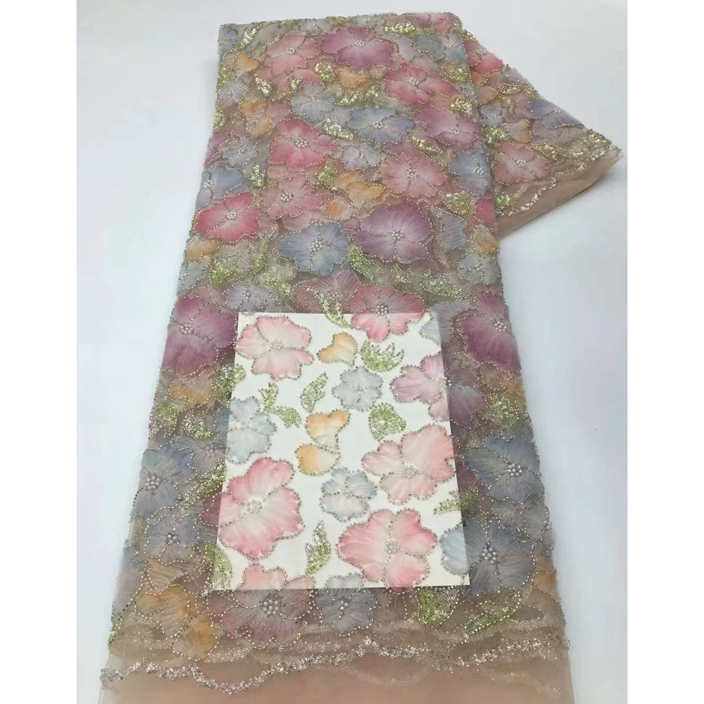 lace fabric peach beaded french sequined beaded embroidery lace sequins fabric beaded lace fabric sequin elegant