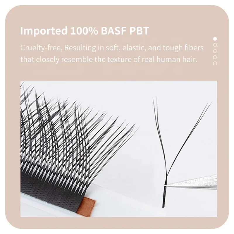 YY 0.07mm curl Black Individual Eyelash extensions PBT Material Natural Eyelashes