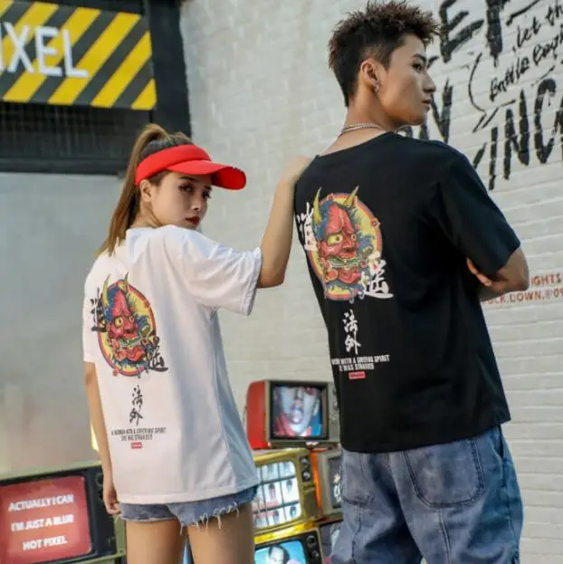 2021 new Japanese Harajuku style T-shirt fashion all-match cotton oversized anime printed top