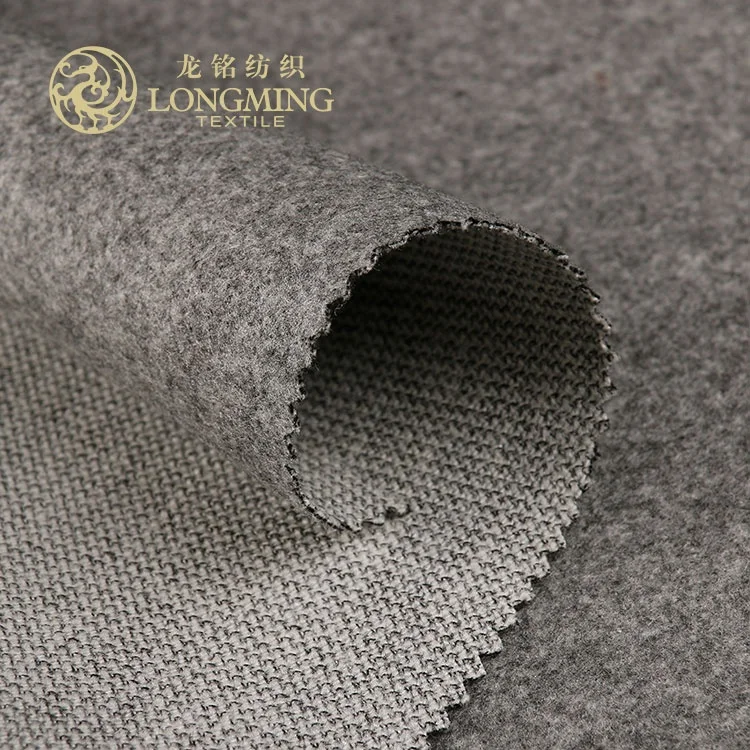 Factory Supply High Quality Knitted TR Brushed Fancy Suiting Fabric for Women Coats