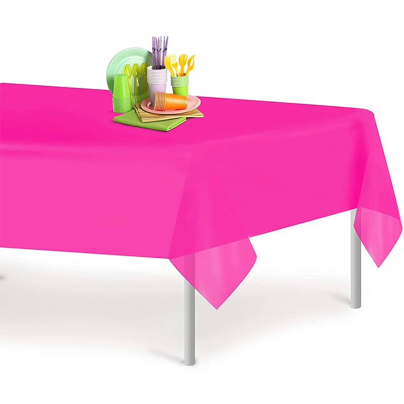 
Eco-Friendly Household Item Solid Color Plastic Table Covers Disposable 