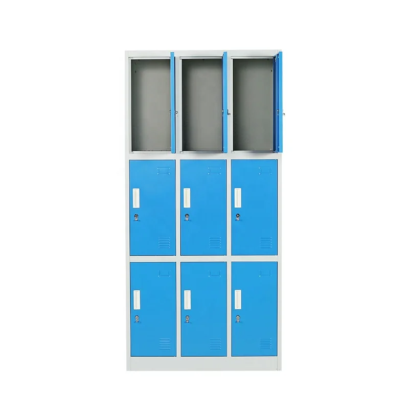 School Lockers Gym School Office Hospital Steel Locker office Furniture 9 door steel locker